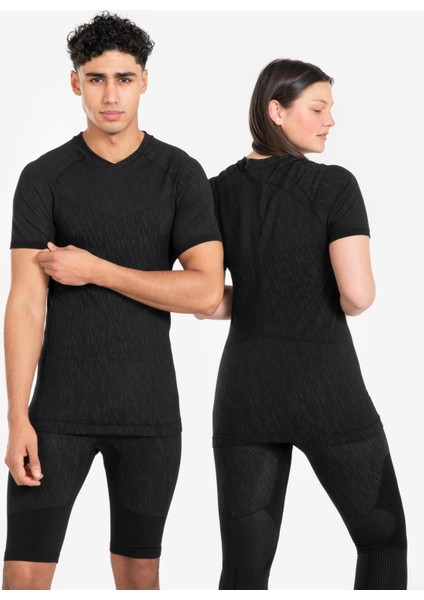 Kipsta Yetişkin Kısa Kollu Termal Üst İçlik - Siyah - Keepdry fiyatları