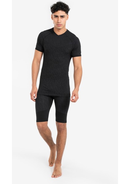 Kipsta Yetişkin Kısa Kollu Termal Üst İçlik - Siyah - Keepdry fırsatları
