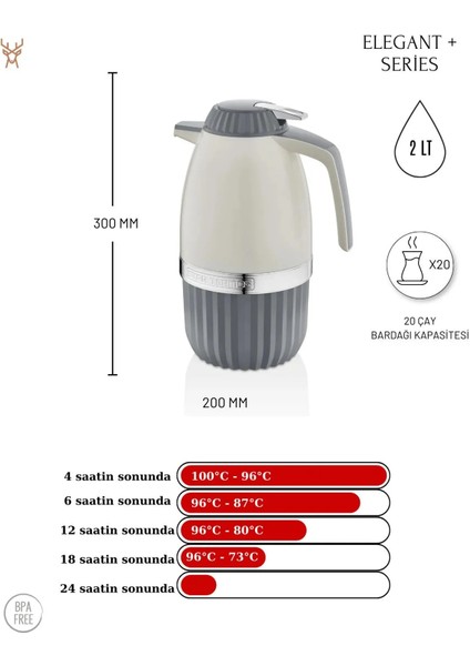 Star Termos - 2 Litre Çift Camlı Vakumlu Termos