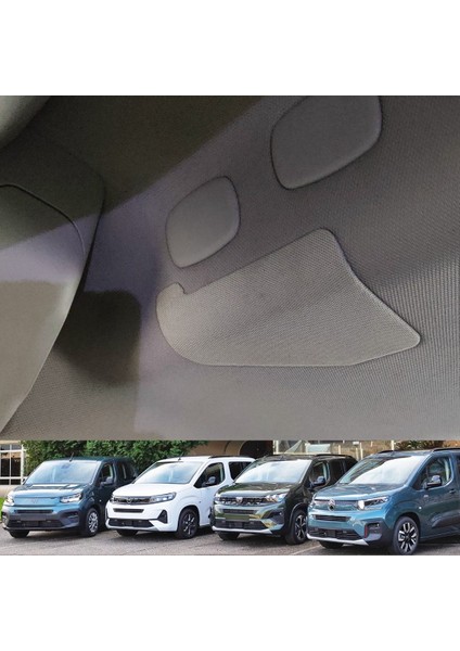 Rifter-Berlingo-Proace City-Doblo-Opel Cam Tavanlı Ara Bölme Demiri Boşluk Kapakları Tavan Kumaşı Kaplı 2 Adet