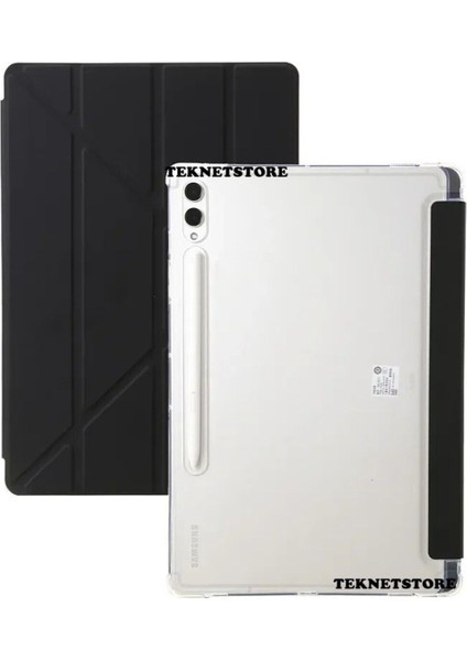 Samsung Galaxy Tab S10+ Plus 12.4" Kalem Bölmeli Uyku Modlu Arkası Silikon Kapak Kılıf indirimleri