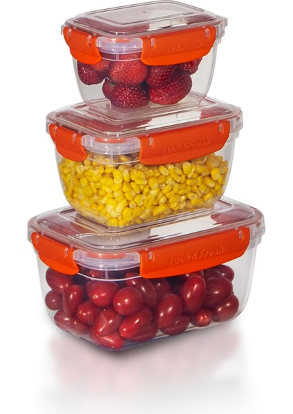 3'lü Master Dikdörtgen Saklama Kabı (400 ml - 800 ml - 1400 Ml) fırsatları