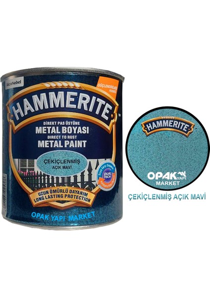 Hammerite Çekiçlenmiş Açık Mavi 2,5lt (3,5 Kg)