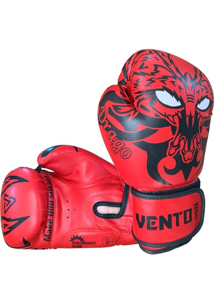 Drago Boks Eldiveni Kırmızı 16 oz Cırt Bantlı Suni Deri Malzeme ile Üretilmiştir fiyatları