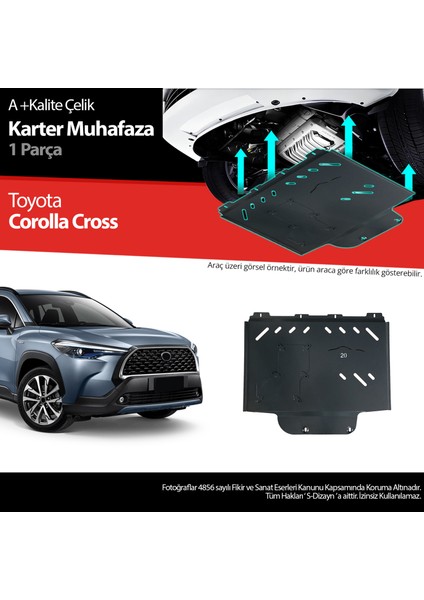 Toyota Corolla Cross Çelik Karter Muhafaza Koruma 2022 Üzeri