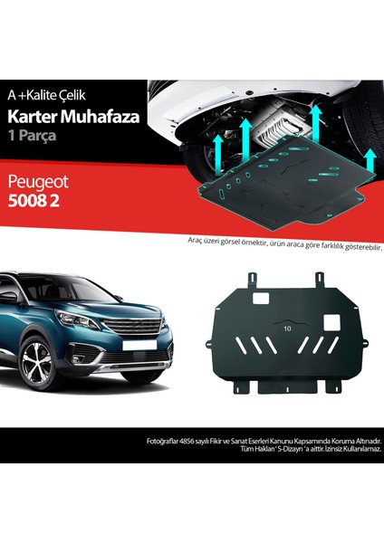 Peugeot 5008 Çelik Karter Muhafaza Koruma 2017-2023