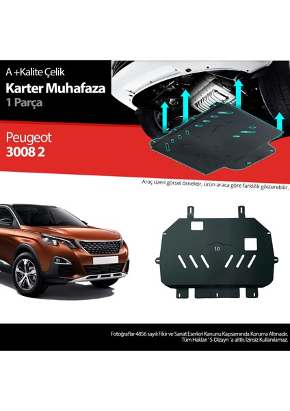 Peugeot 3008 Çelik Karter Muhafaza Koruma 2016-2023