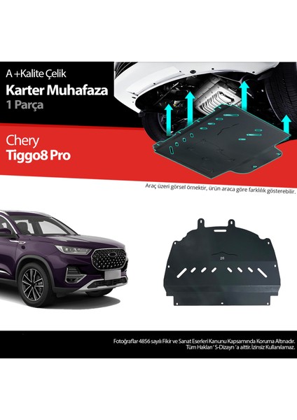 Chery Tiggo 8 Pro Çelik Karter Muhafaza Koruma 2022 Üzeri