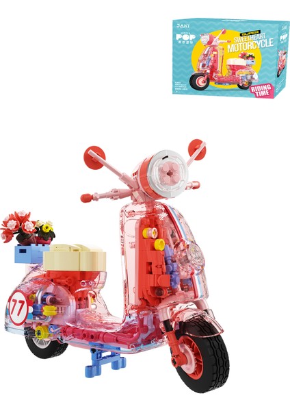 Jaki Maker Pop Süper Havalı Motosiklet -JK8325-1 (552 Parça) Oyuncak Yapım Seti