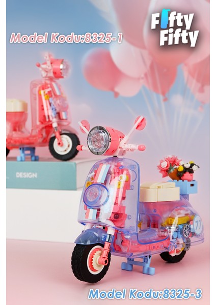 Jaki Maker Pop Süper Havalı Motosiklet -JK8325-1 (552 Parça) Oyuncak Yapım Seti