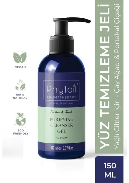 Yağlı Ciltler Için Yüz Temizleme Jeli- Phytoil Purifying Cleanser Gel Tea Tree-Neroli 100ML