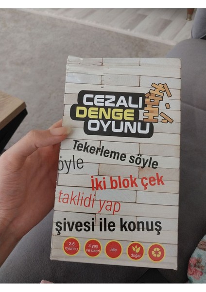 Ahşap Denge Oyunu Cezalı Jenga V2 – 54 Parça Yeni Versiyon, Parti ve Aile İçin Eğlenceli Masa Oyunu