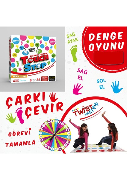 Twister Master Touch Stop V2-Denge Oyunu Yeni Versiyon Twist Master - Yenilenmiş Versiyon