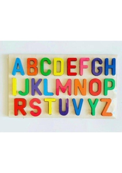 Ahşap Eğitici Öğretici Türkçe Alfabe Büyük Harf Bultak Puzzle Çocuk Oyuncağı Eğitici Oyuncak
