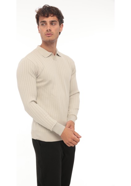 Taş Fitilli Polo Yaka Triko KAZAK-2442 fırsatları