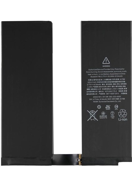 Apple iPad Pro 10.5 A1701 A1709 A1798 A1852 ile Uyumlu Tablet Pil