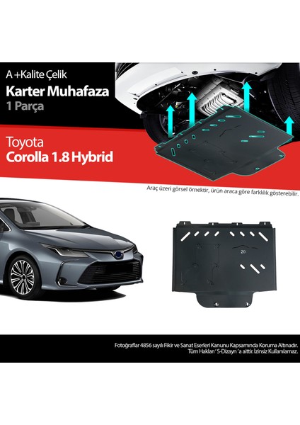 Toyota Corolla 1.8 Hybrid Çelik Karter Muhafaza Koruma 2019 Üzeri