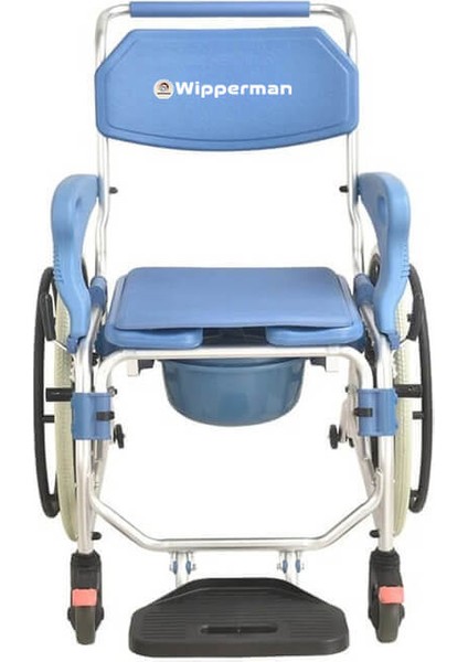 Bas Çıkar Arka Tekerlekleri Dar Alanlarda Kullanım Kolaylığı Sağlayan Tekerlekli Banyo ve Tuvalet Sandalyesi modelleri