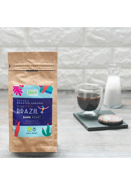 Organik Öğütülmüş Filtre Kahve Brezilya Dark 200 gr fırsatları