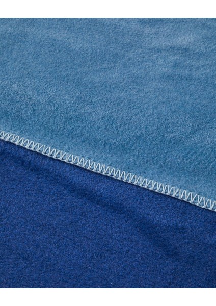 Plain Pamuklu Tek Kişilik Battaniye 150X200 cm Indigo-Mavi