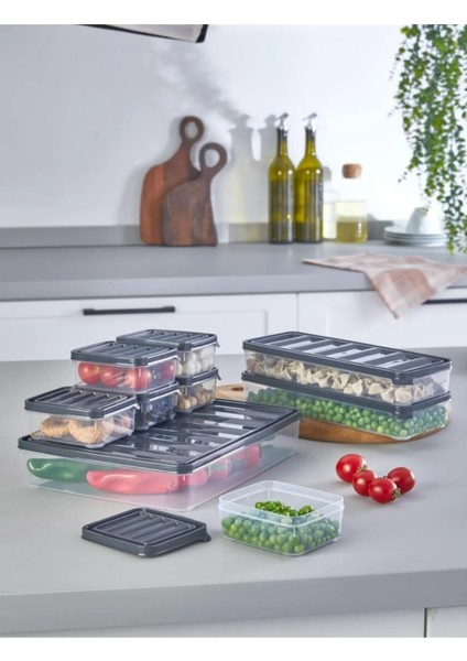 9'lu Set Dondurucu, Bakliyat, Yemek Kabı, Taze Gıda Saklama Kabı modelleri