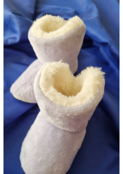 Peluş Bebek Tüylü Kaymaz Taban Patik 0-12 Ay Panduf fiyatları