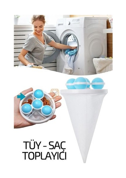 Çamaşır Makinesi Saç ve Tüy Toplayıcı
