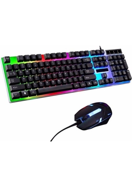 VRKB700 Stalker Warrior Gaming Oyuncu Işıklı Klavye Mouse Seti Klavye + Mouse Seti