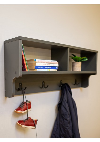 Portmanto Elbise Askılığı Duvar Askılığı Raflı Askılık-antrasit fiyatları