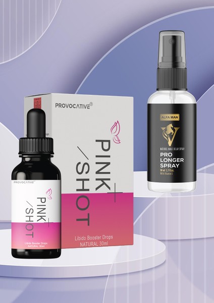Kadın İçin Pink Shot Damlası 30 ml + Pro Longer Sprey 50 ml