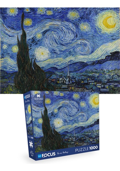 2 Adet 1000 Parça Puzzle - Starry Night (Yıldızlı Gece) - Mountain Houses (Dağ Evleri) fiyatları