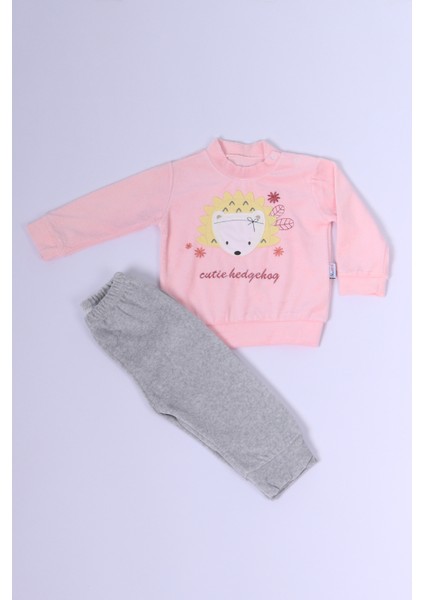Bebek Kadife Eşofman Takımı Baskılı Çıtçıtlı D37 fiyatları