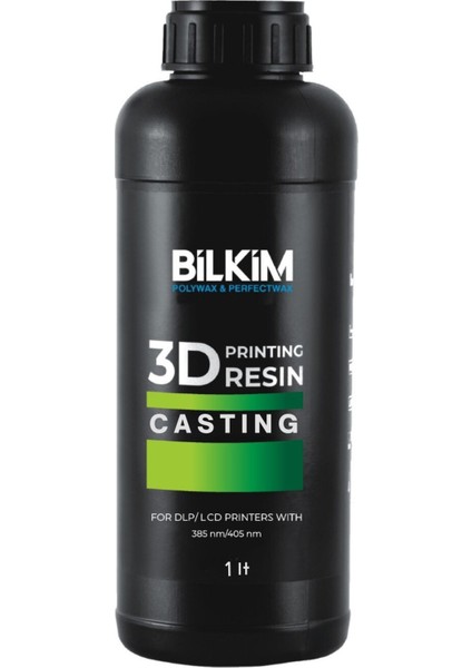 3D Yazıcı Için Kuyumculuk Döküm Reçinesi - 1 LT - YEŞİL