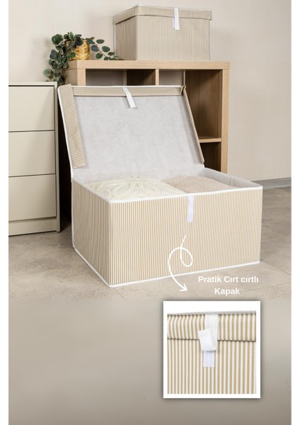 Flosoft Alas Çok Amaçlı Organizer Kutu Mega Kahverengi Çok Amaçlı Kapaklı Hurç Kutu Mega 60X40X30 fiyatları