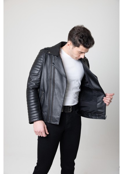 Aragorn Siyah Deri Lvl2 Korumalı Motosiklet Mont modelleri