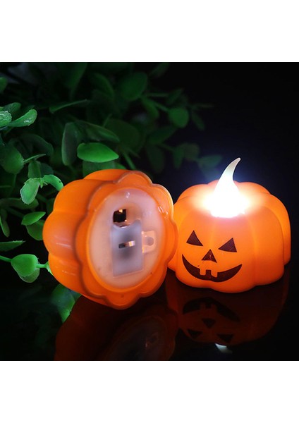 Halloween bal kabağı led mum, 5 cm x 3 adet