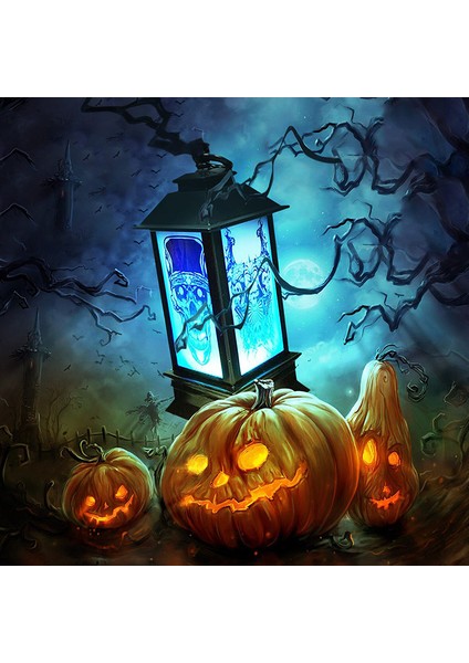 Halloween korku ışığı pilli led fener, 15 cm x 5 cm x 1 adet