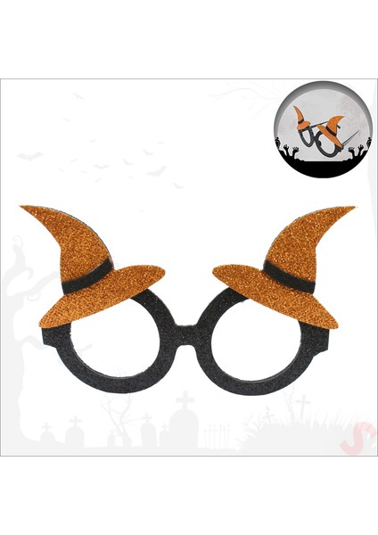 Halloween cadı şapkalı gözlük