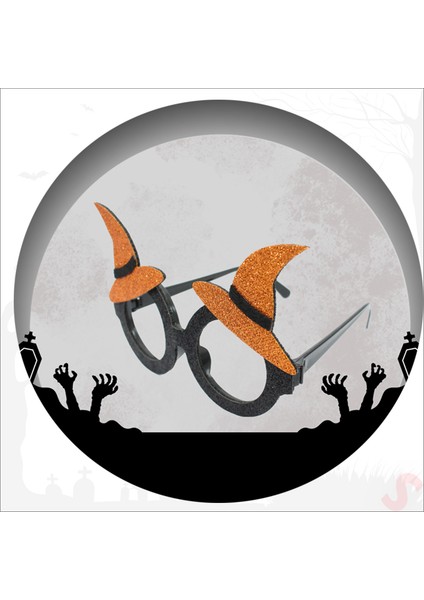 Halloween cadı şapkalı gözlük