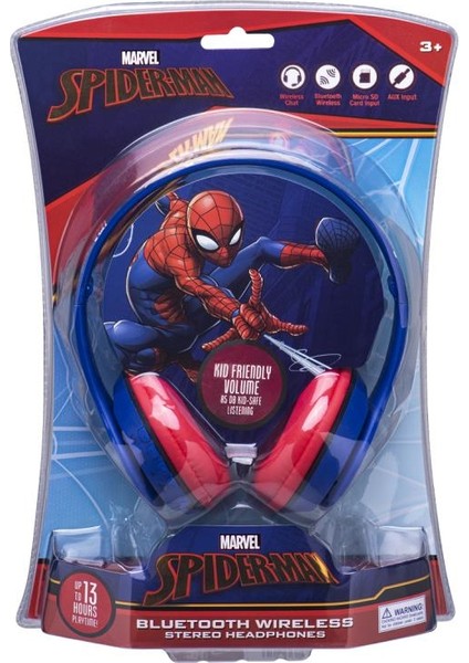 Bluetooth Kulaklık Marvel Spiderman Örümcek Adam Mikrofonlu Kablosuz Çocuk Kulaklığı Lisanslı MV-2004-SMV