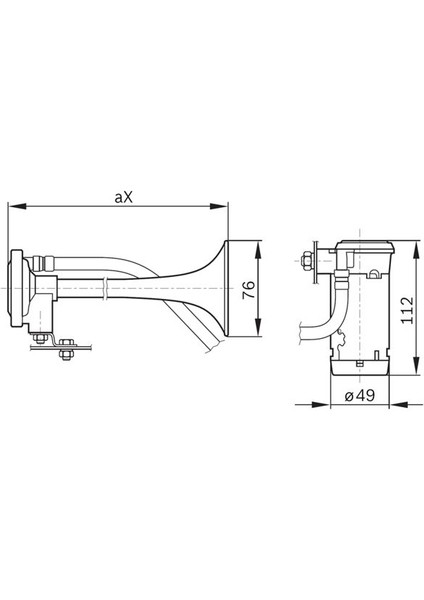 0328006002 Havalı Korna, Ikı Tonlu, 24 V, 240W, 630