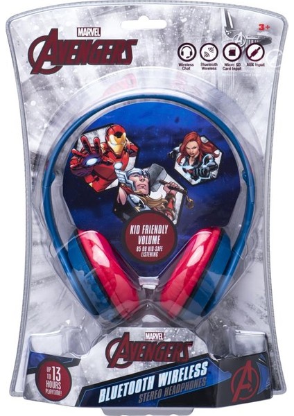 Bluetooth Kulaklık Marvel Avengers Yenilmezler Mikrofonlu Kablosuz Çocuk Kulaklığı Lisanslı MV-2004-AVV