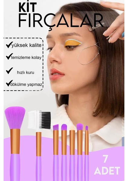 7’li Fırça Seti Mor
