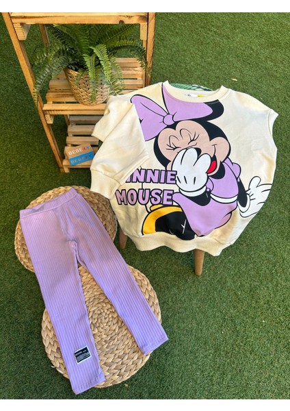 Minnie Mouse Alt Üst Takım Mor