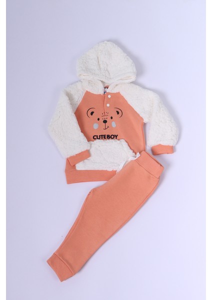 Bebek Peluş Eşofman Takımı Baskılı Çıtçıtlı D38 fiyatları