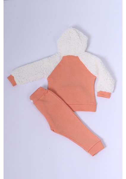 Bebek Peluş Eşofman Takımı Baskılı Çıtçıtlı D38 modelleri