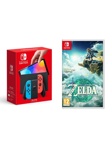 Switch OLED Yeni Nesil Konsolu + The Legend Of Zelda Tears Of The Kingdom Oyunlu Bundle