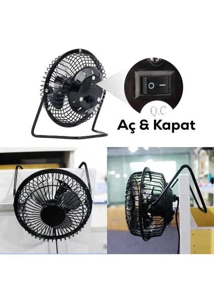 Masa Üstü USB Girişli Metal Serinletici Mini Vantilatör Fan modelleri