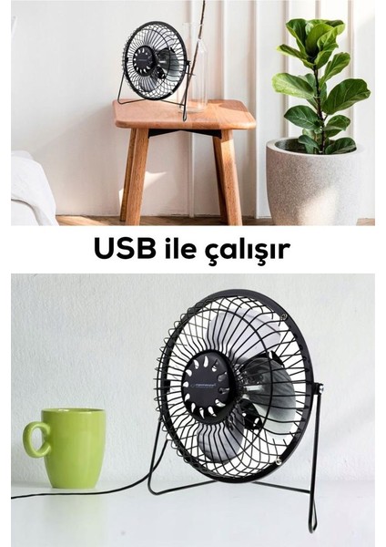 Masa Üstü USB Girişli Metal Serinletici Mini Vantilatör Fan fırsatları