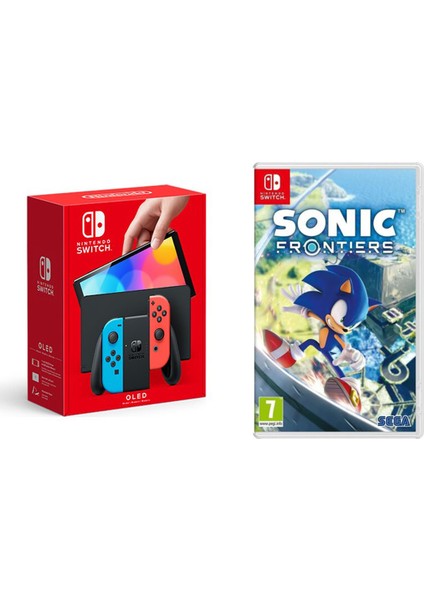 Switch OLED Yeni Nesil Konsolu Sıfır + Sonic Frontiers Oyunlu Bundle